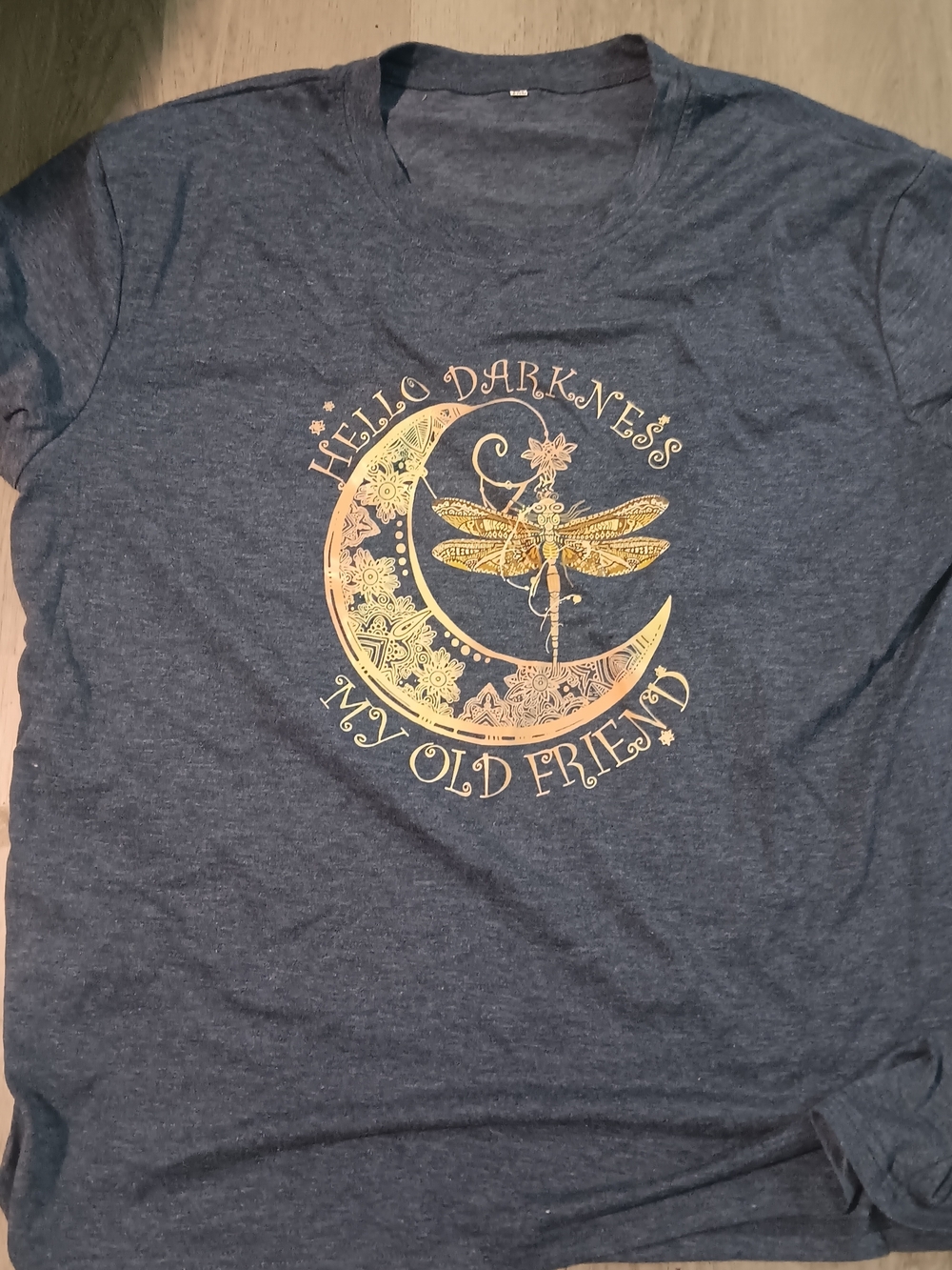 Hello Darkness Graphic Tee - Blue